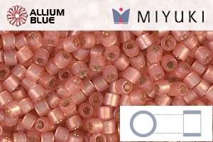 MIYUKI Delica® Seed Beads (DBM0622) 10/0 Round Medium - Dyed Peach Silver Lined Alabaster - 关闭视窗 >> 可点击图片