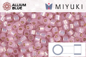 MIYUKI Delica® Seed Beads (DBM0624) 10/0 Round Medium - Dyed Light Rose Silver Lined Alabaster - Haga Click en la Imagen para Cerrar