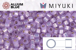 MIYUKI Delica® Seed Beads (DBM0629) 10/0 Round Medium - Dyed Lilac Silver Lined Alabaster - 關閉視窗 >> 可點擊圖片