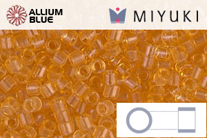MIYUKI Delica® Seed Beads (DBM0702) 10/0 Round Medium - Transparent Light Topaz