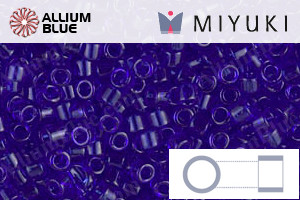 MIYUKI Delica® Seed Beads (DBM0707) 10/0 Round Medium - Transparent Cobalt - Click Image to Close