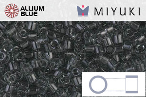 MIYUKI Delica® Seed Beads (DBM0708) 10/0 Round Medium - Transparent Gray