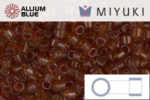 MIYUKI Delica® Seed Beads (DBM0709) 10/0 Round Medium - Transparent Dark Topaz - Click Image to Close