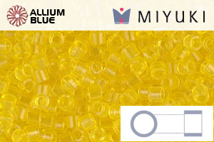 MIYUKI Delica® Seed Beads (DBM0710) 10/0 Round Medium - Transparent Yellow - Click Image to Close