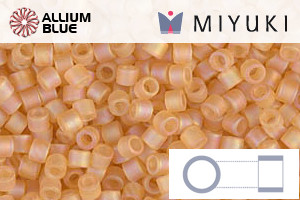 MIYUKI Delica® Seed Beads (DBM0852) 10/0 Round Medium - Matte Transparent Light Topaz AB - 關閉視窗 >> 可點擊圖片