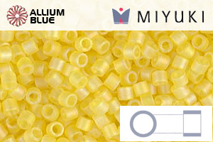 MIYUKI Delica® Seed Beads (DBM0854) 10/0 Round Medium - Matte Transparent Yellow AB