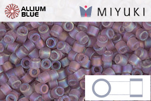 MIYUKI Delica® Seed Beads (DBM0857) 10/0 Round Medium - Matte Transparent Smoky Amethyst AB - 關閉視窗 >> 可點擊圖片