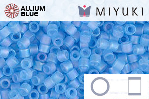 MIYUKI Delica® Seed Beads (DBM0861) 10/0 Round Medium - Matte Transparent Aqua AB