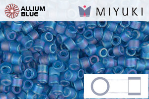 MIYUKI Delica® Seed Beads (DBM0862) 10/0 Round Medium - Matte Transparent Capri Blue AB - 關閉視窗 >> 可點擊圖片