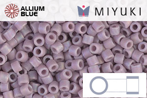 MIYUKI Delica® Seed Beads (DBM0875) 10/0 Round Medium - Matte Opaque Mauve AB