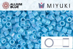 MIYUKI Delica® Seed Beads (DBM0879) 10/0 Round Medium - Matte Opaque Turquoise Blue AB