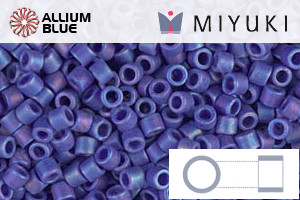 MIYUKI Delica® Seed Beads (DBM0880) 10/0 Round Medium - Matte Opaque CobaLight AB
