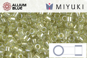 MIYUKI Delica® Seed Beads (DBM0903) 10/0 Round Medium - Sparkling Celery Lined Crystal