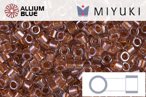 MIYUKI Delica® Seed Beads (DBM0915) 10/0 Round Medium - Sparkling Ginger Lined Crystal - 關閉視窗 >> 可點擊圖片