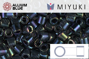 MIYUKI Delica® Seed Beads (DBL0002) 8/0 Round Large - Metallic Dark Blue Iris
