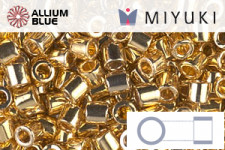 MIYUKI Delica® Seed Beads (DBLC0034) 8/0 Hex Cut Large - 24kt Gold Light Plated