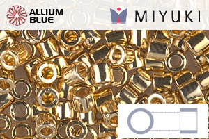 MIYUKI Delica® Seed Beads (DBL0034) 8/0 Round Large - 24kt Gold Light Plated