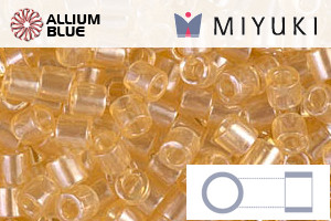 MIYUKI Delica® Seed Beads (DBL0099) 8/0 Round Large - Transparent Light Topaz Luster