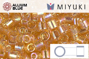 MIYUKI Delica® Seed Beads (DBL0100) 8/0 Round Large - Transparent Light Topaz AB