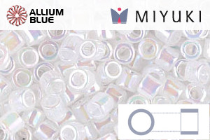 MIYUKI Delica® Seed Beads (DBL0222) 8/0 Round Large - White Opal AB - 關閉視窗 >> 可點擊圖片