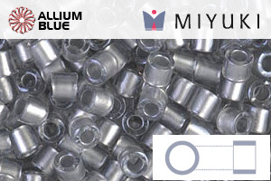 MIYUKI Delica® Seed Beads (DBL0271) 8/0 Round Large - Sparkling Silver Gray Lined Crystal - Haga Click en la Imagen para Cerrar