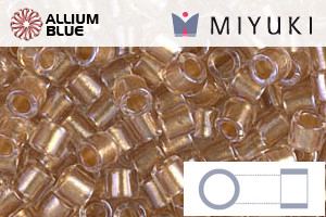 MIYUKI Delica® Seed Beads (DBL0901) 8/0 Round Large - Sparkling Honey Beige Lined Crystal