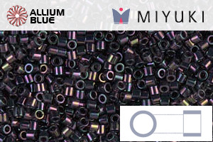 MIYUKI Delica® Seed Beads (DBS0004) 15/0 Round Small - Metallic Dark Plum Iris