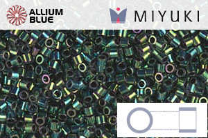 MIYUKI Delica® Seed Beads (DBS0027) 15/0 Round Small - Metallic Dark Green Iris