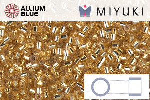 MIYUKI Delica® Seed Beads (DBS0042) 15/0 Round Small - Silver Lined Gold - 關閉視窗 >> 可點擊圖片
