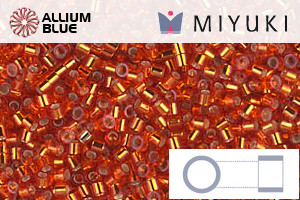 MIYUKI Delica® Seed Beads (DBS0043) 15/0 Round Small - Silver Lined Flame Red - 關閉視窗 >> 可點擊圖片