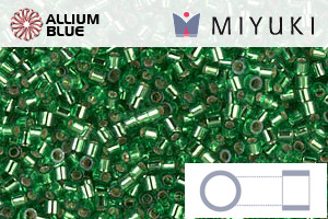 MIYUKI Delica® Seed Beads (DBS0046) 15/0 Round Small - Silver Lined Green - Haga Click en la Imagen para Cerrar