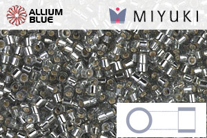 MIYUKI Delica® Seed Beads (DBS0048) 15/0 Round Small - Silver Lined Gray - 關閉視窗 >> 可點擊圖片