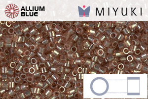 MIYUKI Delica® Seed Beads (DBS0102) 15/0 Round Small - Peach Topaz Gold Luster - Haga Click en la Imagen para Cerrar