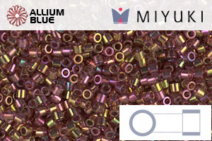 MIYUKI Delica® Seed Beads (DBS0103) 15/0 Round Small - Dark Topaz Rainbow Gold Luster