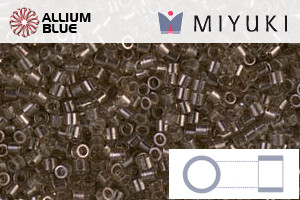MIYUKI Delica® Seed Beads (DBS0123) 15/0 Round Small - Transparent Smoky Olive Luster