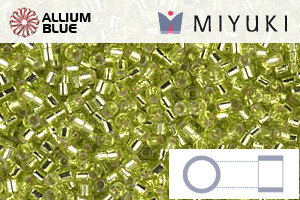 MIYUKI Delica® Seed Beads (DBS0147) 15/0 Round Small - Silver Lined Chartreuse - Haga Click en la Imagen para Cerrar