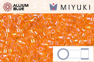 MIYUKI Delica® Seed Beads (DBS0151) 15/0 Round Small - Transparent Orange AB - Haga Click en la Imagen para Cerrar