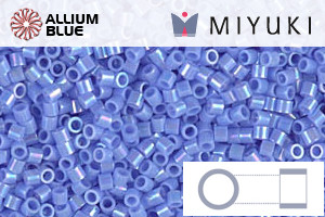 MIYUKI Delica® Seed Beads (DBS0167) 15/0 Round Small - Opaque Med Blue AB