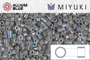 MIYUKI Delica® Seed Beads (DBS0168) 15/0 Round Small - Opaque Gray AB