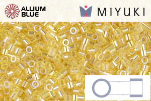 MIYUKI Delica® Seed Beads (DBS0171) 15/0 Round Small - Transparent Yellow AB