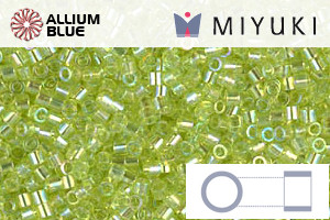 MIYUKI Delica® Seed Beads (DBS0174) 15/0 Round Small - Transparent Chartreuse AB