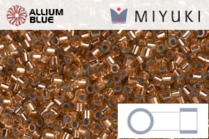 MIYUKI Delica® Seed Beads (DBS0181) 15/0 Round Small - Silver Lined Light Bronze