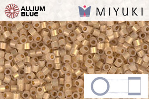 MIYUKI Delica® Seed Beads (DBS0230) 15/0 Round Small - 24kt Gold Lined Opal - 5gr