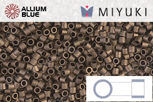 MIYUKI Delica® Seed Beads (DBS0322) 15/0 Round Small - Matte Metallic Dark Bronze