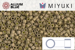 MIYUKI Delica® Seed Beads (DBS0371) 15/0 Round Small - Matte Opaque Golden Olive Luster