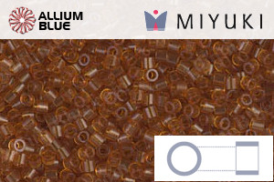 MIYUKI Delica® Seed Beads (DBS0709) 15/0 Round Small - Transparent Dark Topaz