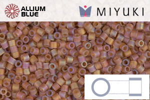 MIYUKI Delica® Seed Beads (DBS0853) 15/0 Round Small - Matte Transparent Dark Topaz AB