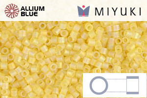 MIYUKI Delica® Seed Beads (DBS0854) 15/0 Round Small - Matte Transparent Yellow AB