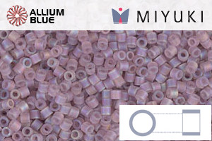 MIYUKI Delica® Seed Beads (DBS0857) 15/0 Round Small - Matte Transparent Smoky Amethyst AB