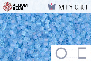 MIYUKI Delica® Seed Beads (DBS0861) 15/0 Round Small - Matte Transparent Aqua AB